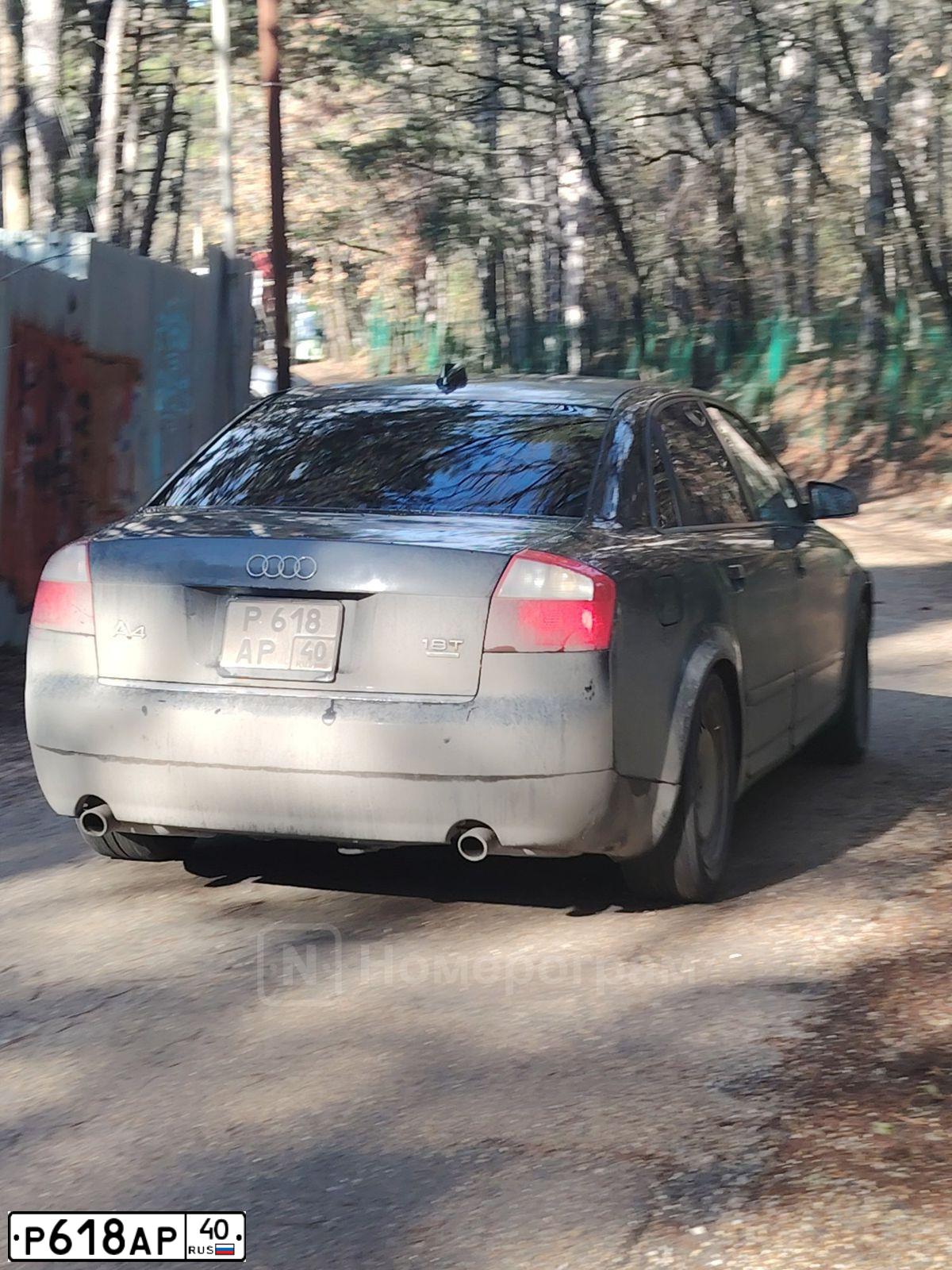 Фото автомобиля AUDI A4, 2003 — госномер Р618АР40. Цвет: ЧЕРНЫЙ