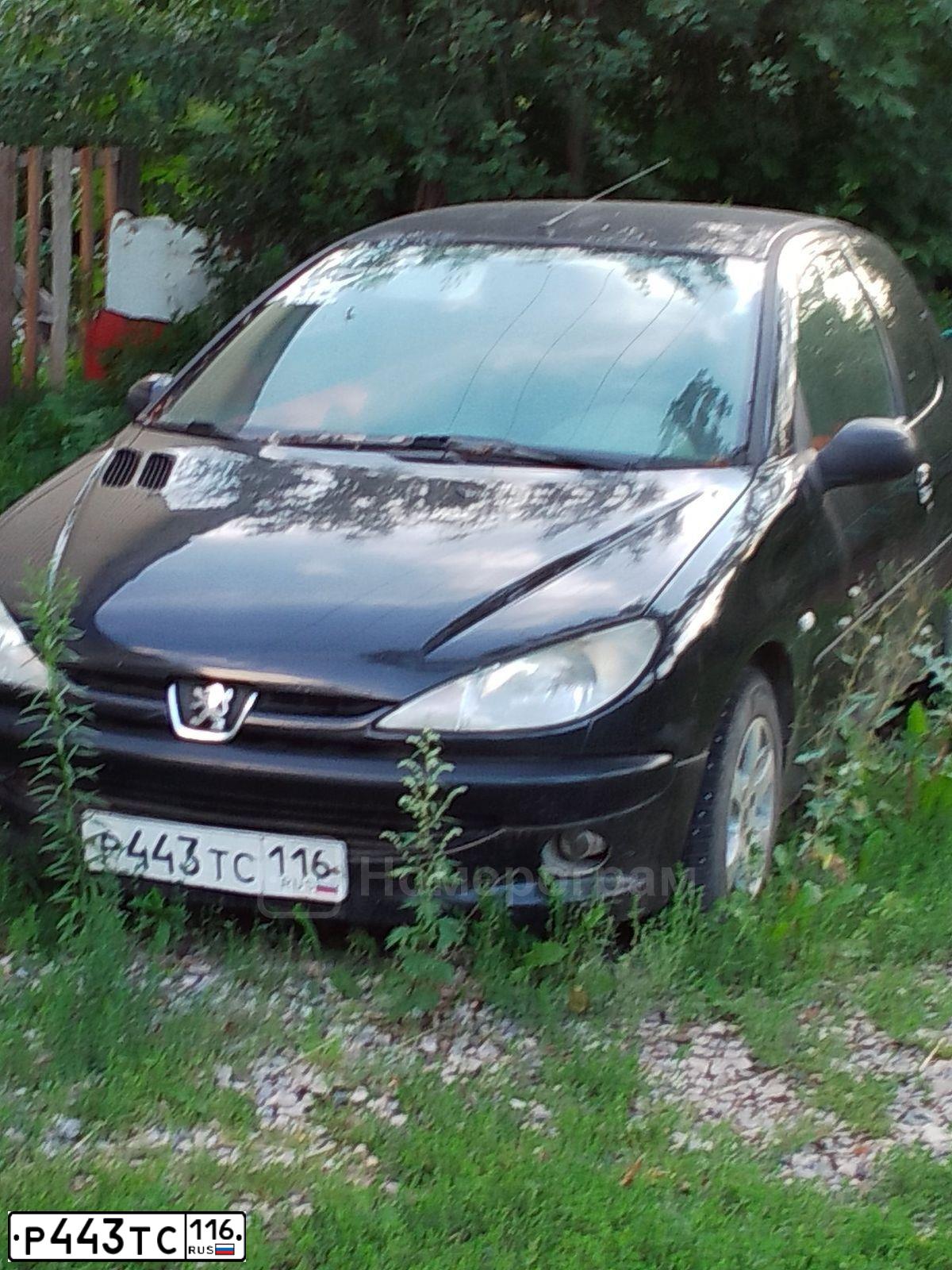 Фото автомобиля PEUGEOT 206, 2002 — госномер Р443ТС116