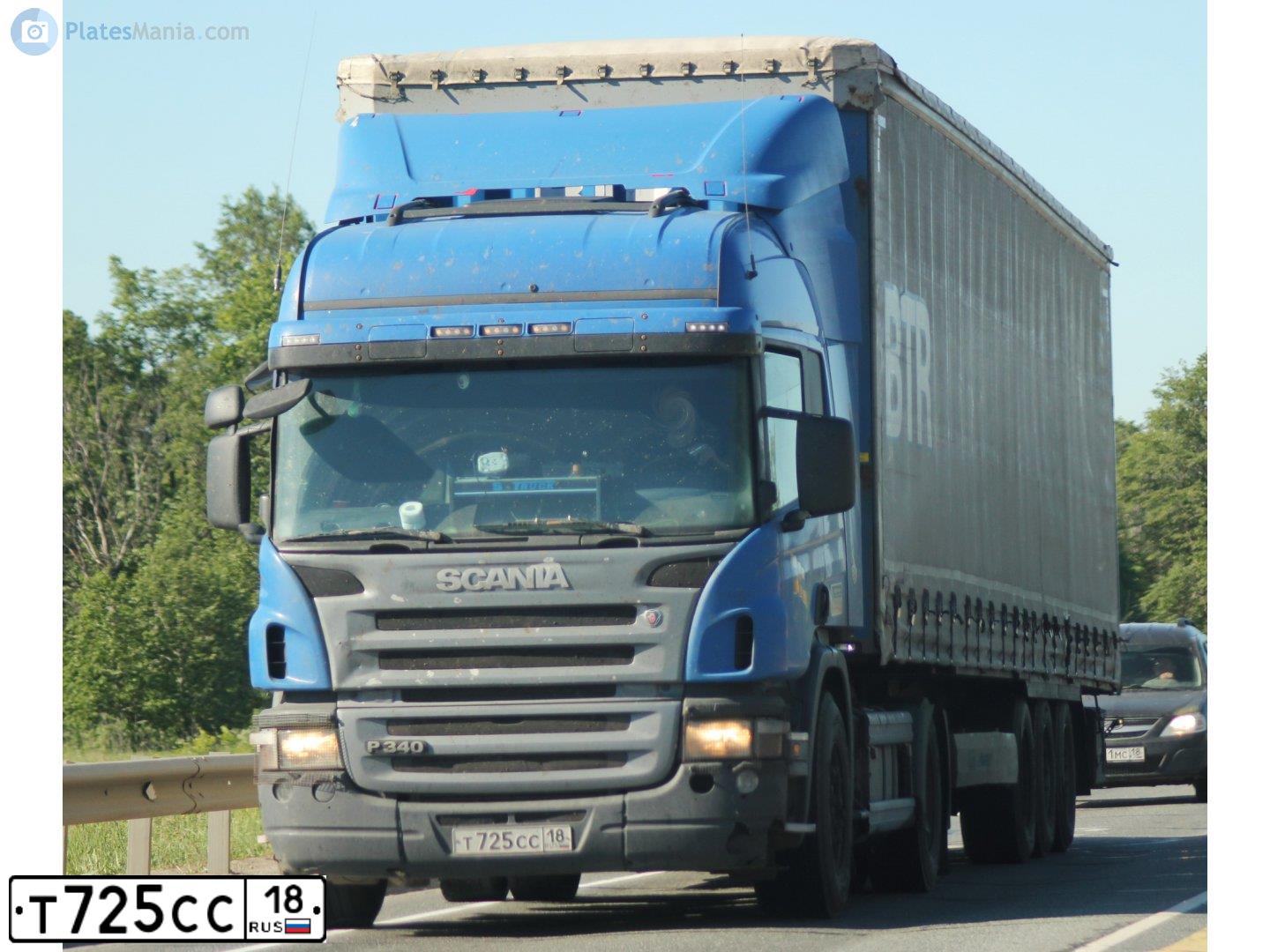Фото автомобиля SCANIA P, 2010 — госномер О358УМ33. Цвет: синий