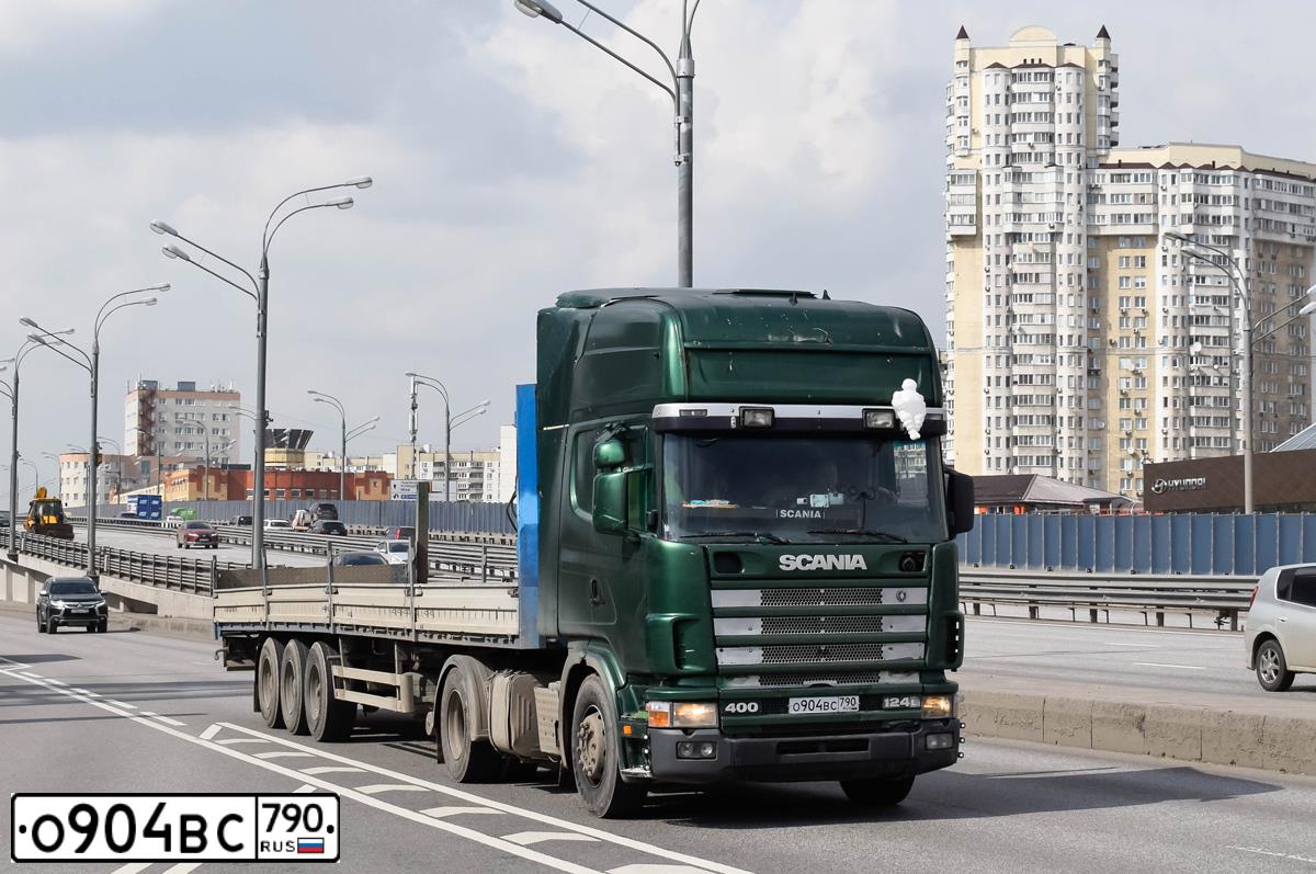 Фото автомобиля SCANIA SERIE R /4X2/, 1998 — госномер О904ВС790. Цвет: ЗЕЛЕНЫЙ