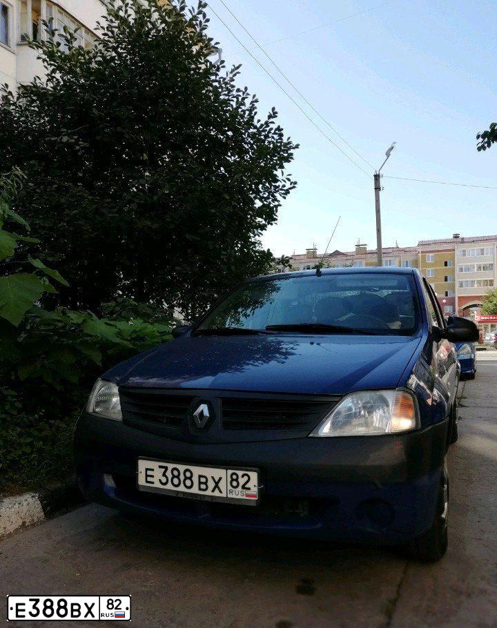 Фото автомобиля RENAULT LOGAN, 2005 — госномер О560ХС46. Цвет: синий