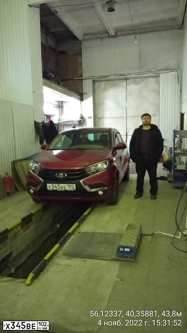 Фото автомобиля ЛАДА GAB320 LADA XRAY, 2018 — госномер Х505ТА33. Цвет: Красный