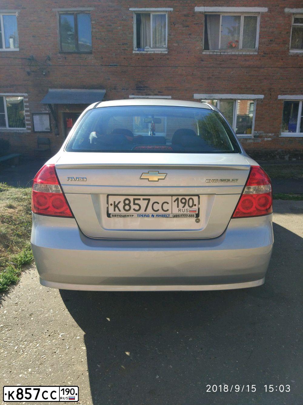 Фото автомобиля CHEVROLET AVEO, 2007 — госномер К916ВМ53
