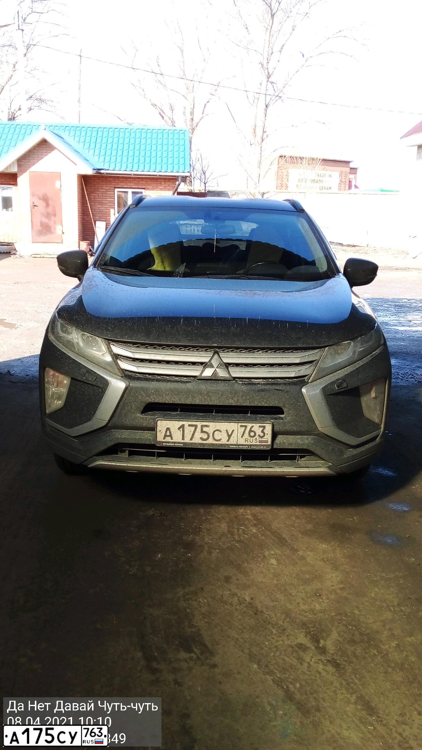 Фото автомобиля MITSUBISHI ECLIPSE CROSS, 2018 — госномер А175СУ763. Цвет: ЧЕРНЫЙ