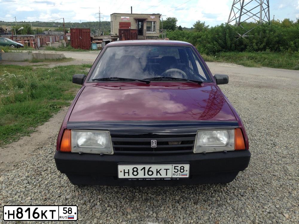 Фото автомобиля LADA 21099, 1996 — госномер Р598СК58. Цвет: ГРАНАТ