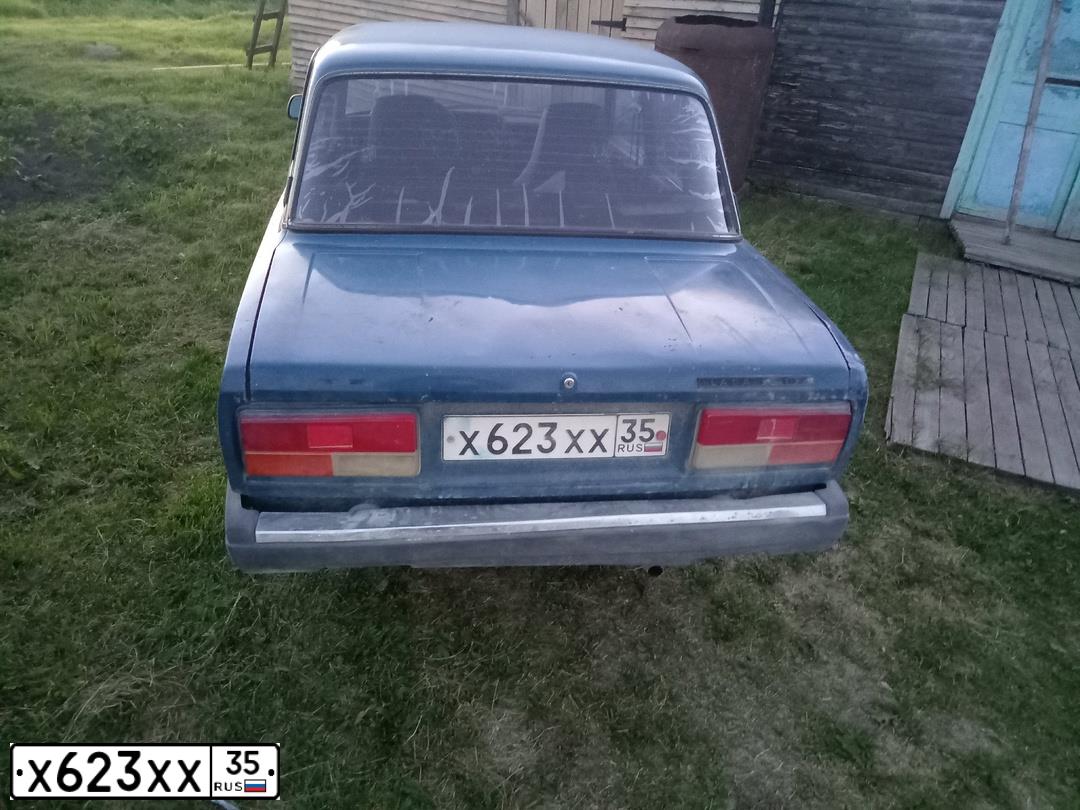 Фото автомобиля LADA 2107, 2008 — госномер Х623ХХ35. Цвет: сине-зеленый