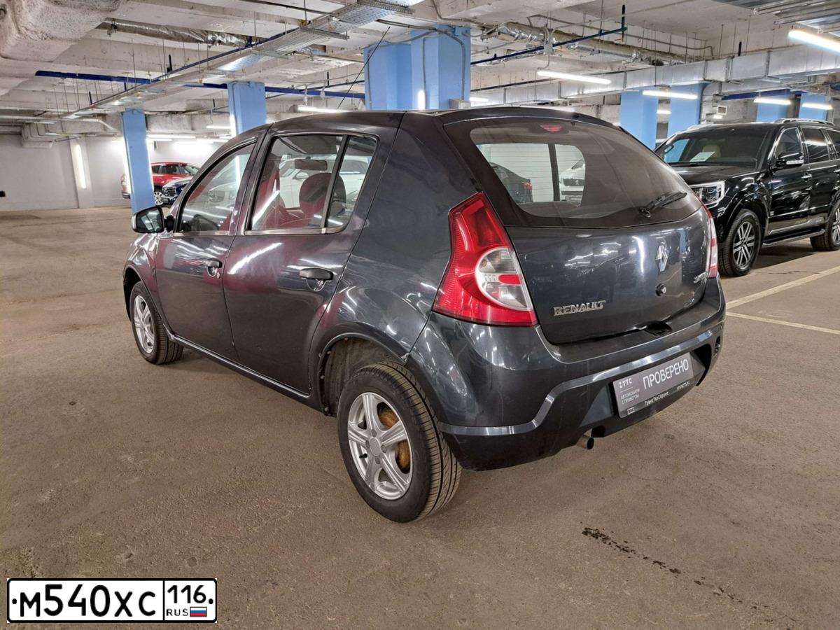 Фото автомобиля RENAULT SANDERO, 2010 — госномер М540ХС116. Цвет: ТЕМНО-СЕРЫЙ