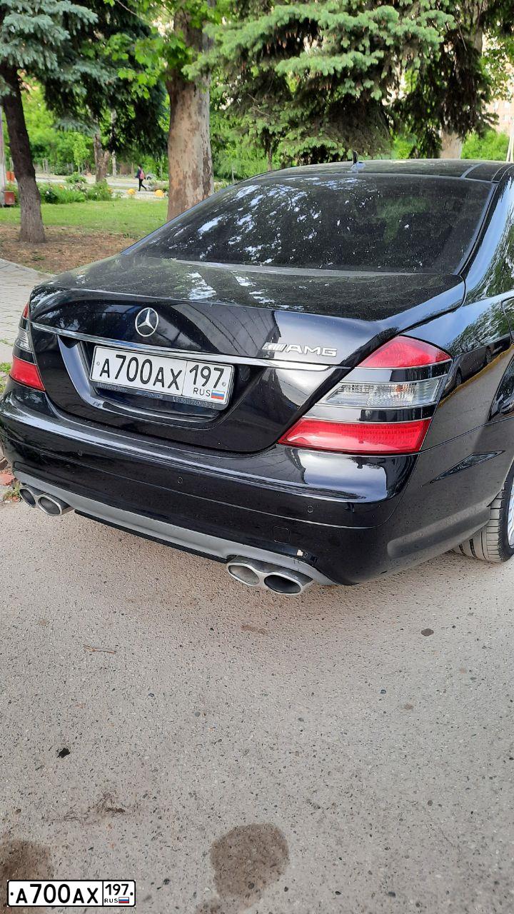 Фото автомобиля MERCEDES S-KLASSE, 2008 — госномер А700АХ197. Цвет: ЧЕРНЫЙ