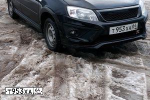 Фото автомобиля LADA 2190 GRANTA, 2013 — госномер М593РУ60. Цвет: Сине-Черный