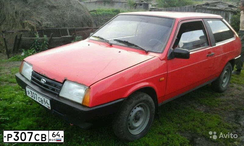 Фото автомобиля VAZ 2108 SAMARA, 1991 — госномер Р307СВ64. Цвет: Красный