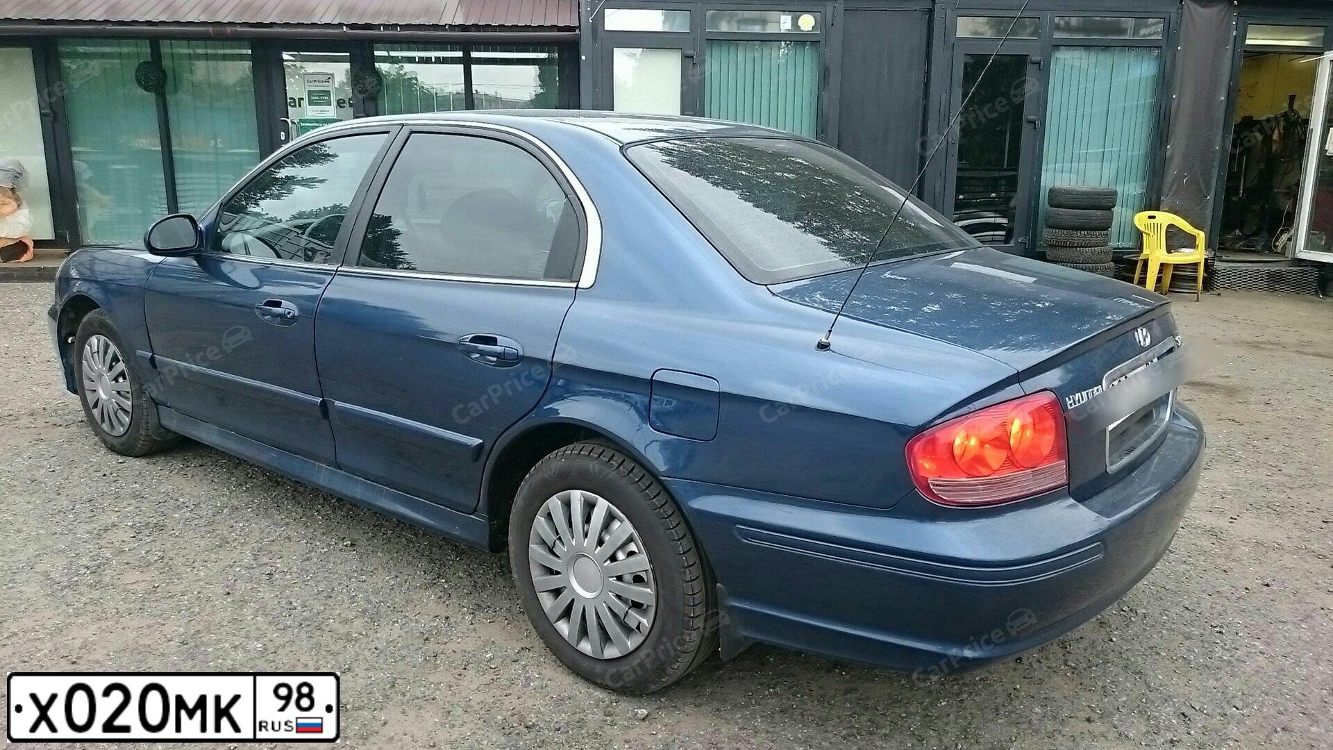 Фото автомобиля HYUNDAI SONATA, 2003 — госномер М894УО790. Цвет: синий