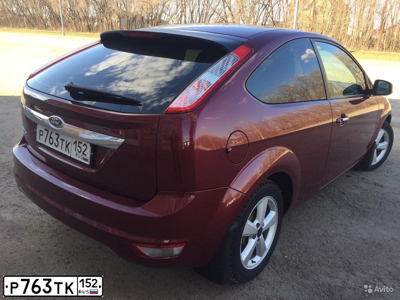 Фото автомобиля FORD FOCUS, 2008 — госномер Т489РВ152. Цвет: ВИШНЕВЫЙ