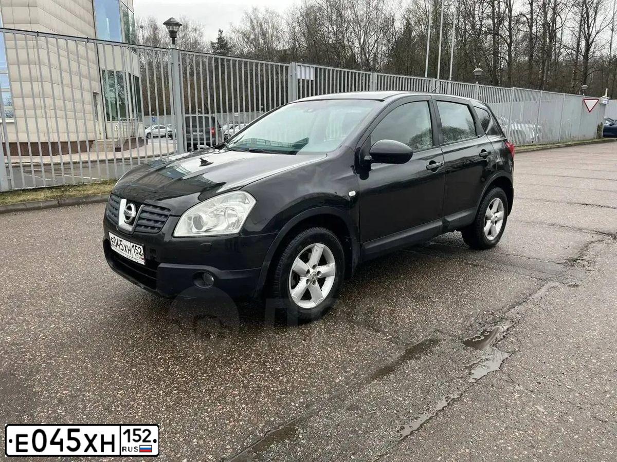 Фото автомобиля NISSAN QASHQAI, 2007 — госномер Е045ХН152. Цвет: ЧЕРНЫЙ