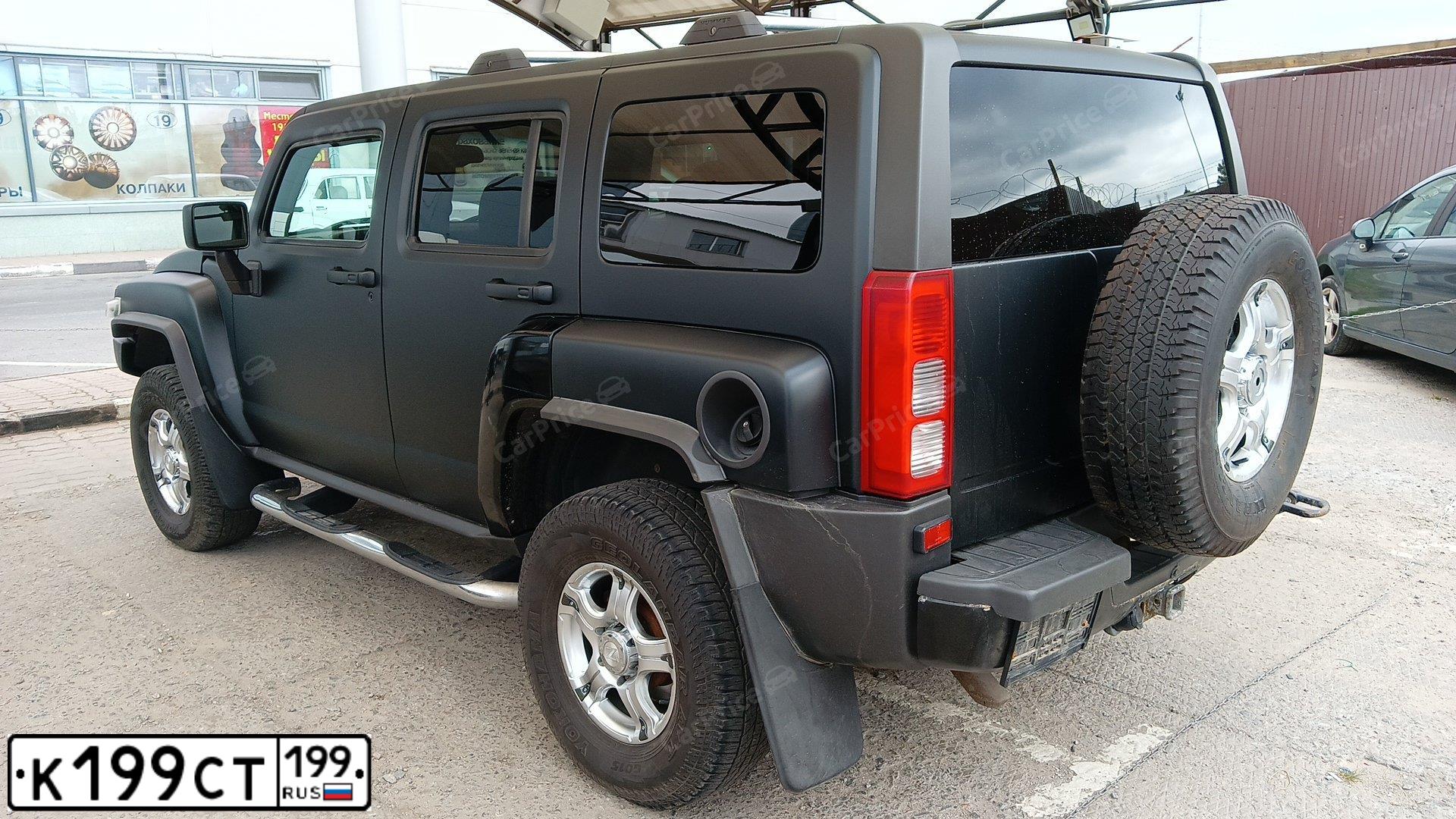 Фото автомобиля HUMMER H3, 2008 — госномер К199СТ199. Цвет: ЧЕРНЫЙ