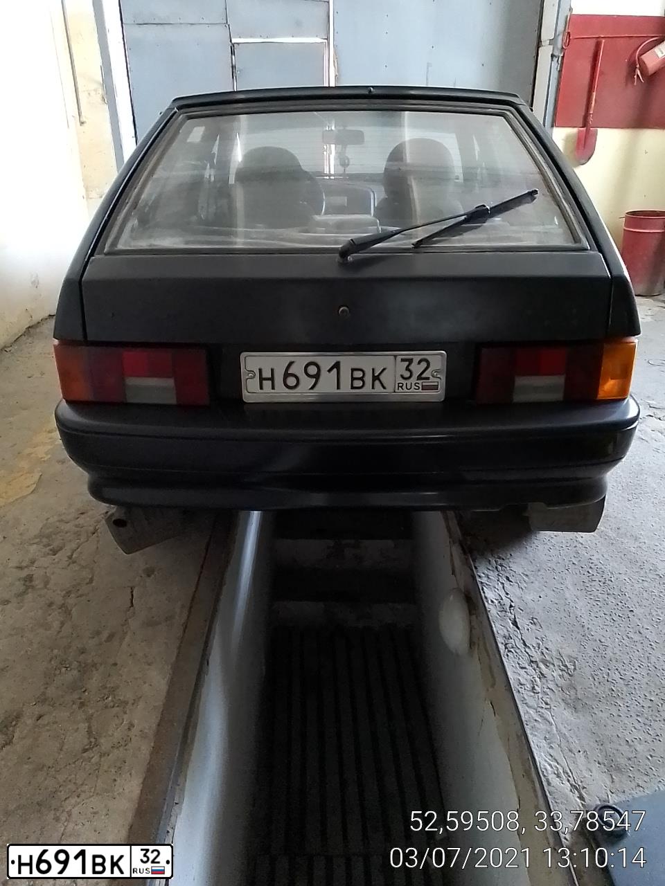 Фото автомобиля LADA 2114 SAMARA, 2008 — госномер Н691ВК32. Цвет: ЧЕРНЫЙ
