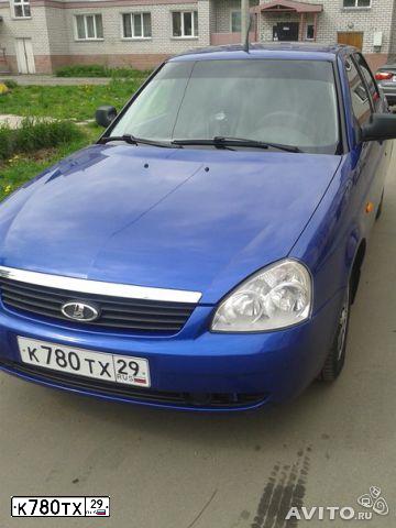 Фото автомобиля LADA 2172 PRIORA, 2010 — госномер Н929РР29. Цвет: синий