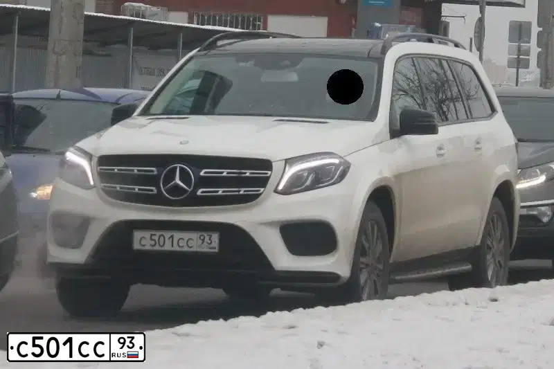 Фото автомобиля MERCEDES GL-KLASSE, 2016 — госномер В370РМ01. Цвет: Белый