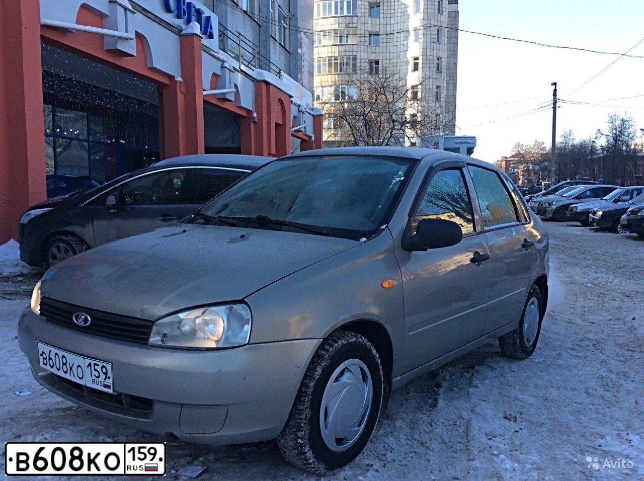 Фото автомобиля LADA 1118 KALINA, 2007 — госномер В608КО159. Цвет: БЕЖЕВО-СЕРЫЙ