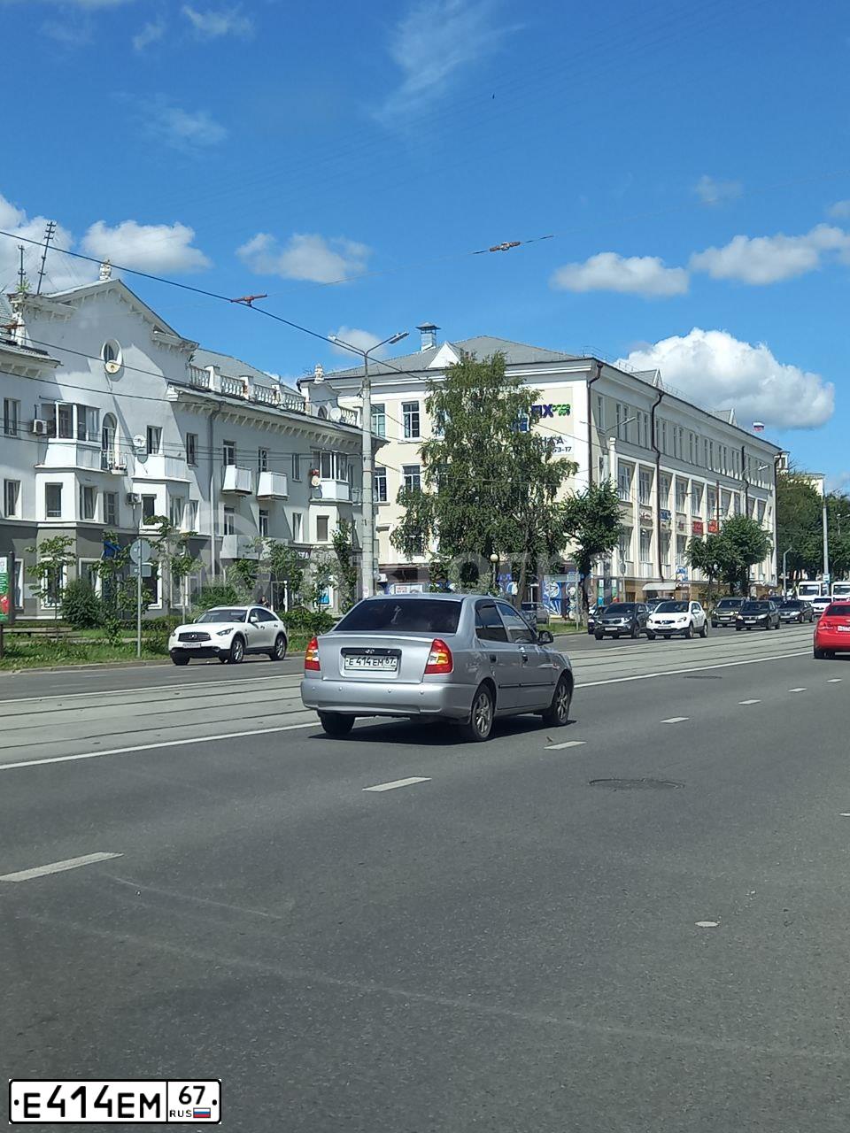 Фото автомобиля TAGAZ ACCENT, 2006 — госномер Е414ЕМ67. Цвет: СЕРЕБРИСТЫЙ