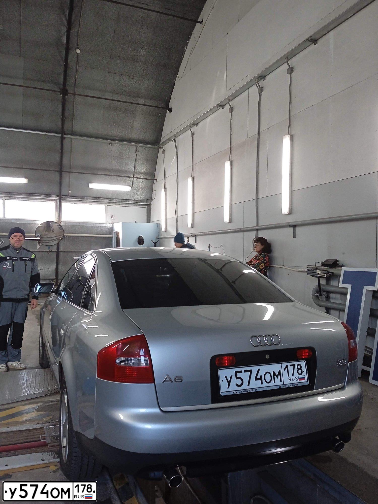 Фото автомобиля AUDI A6, 2003 — госномер У574ОМ178. Цвет: Серебристый
