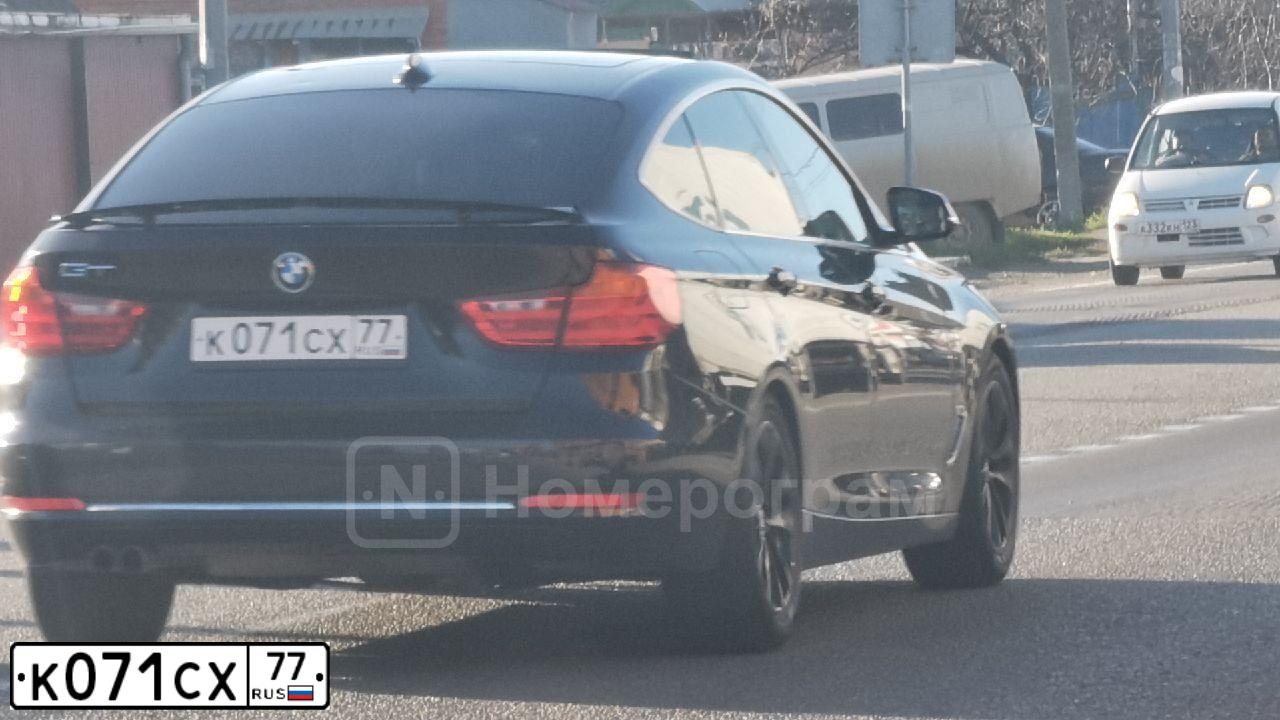 Фото автомобиля BMW SERIE 3, 2013 — госномер К071СХ77. Цвет: ЧЕРНЫЙ