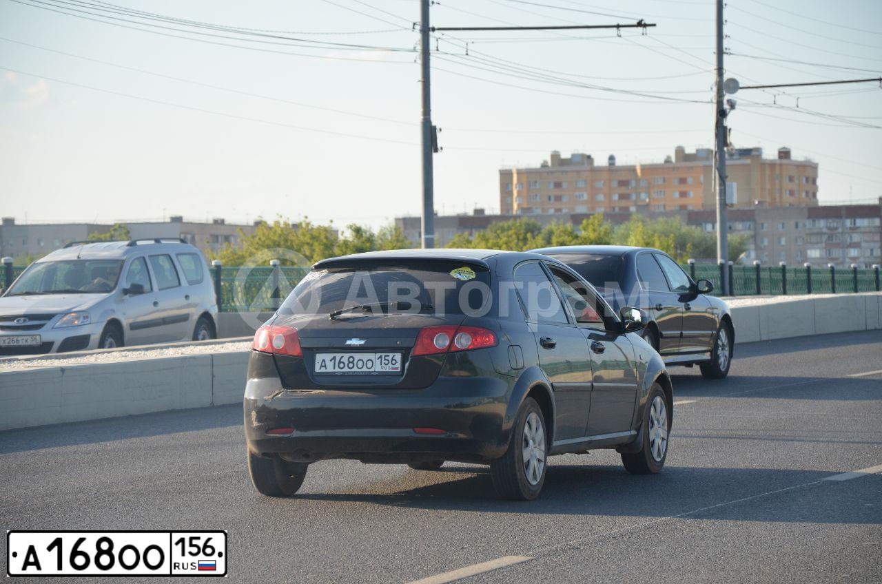 Фото автомобиля CHEVROLET LACETTI, 2010 — госномер А168ОО156. Цвет: ЧЕРНЫЙ