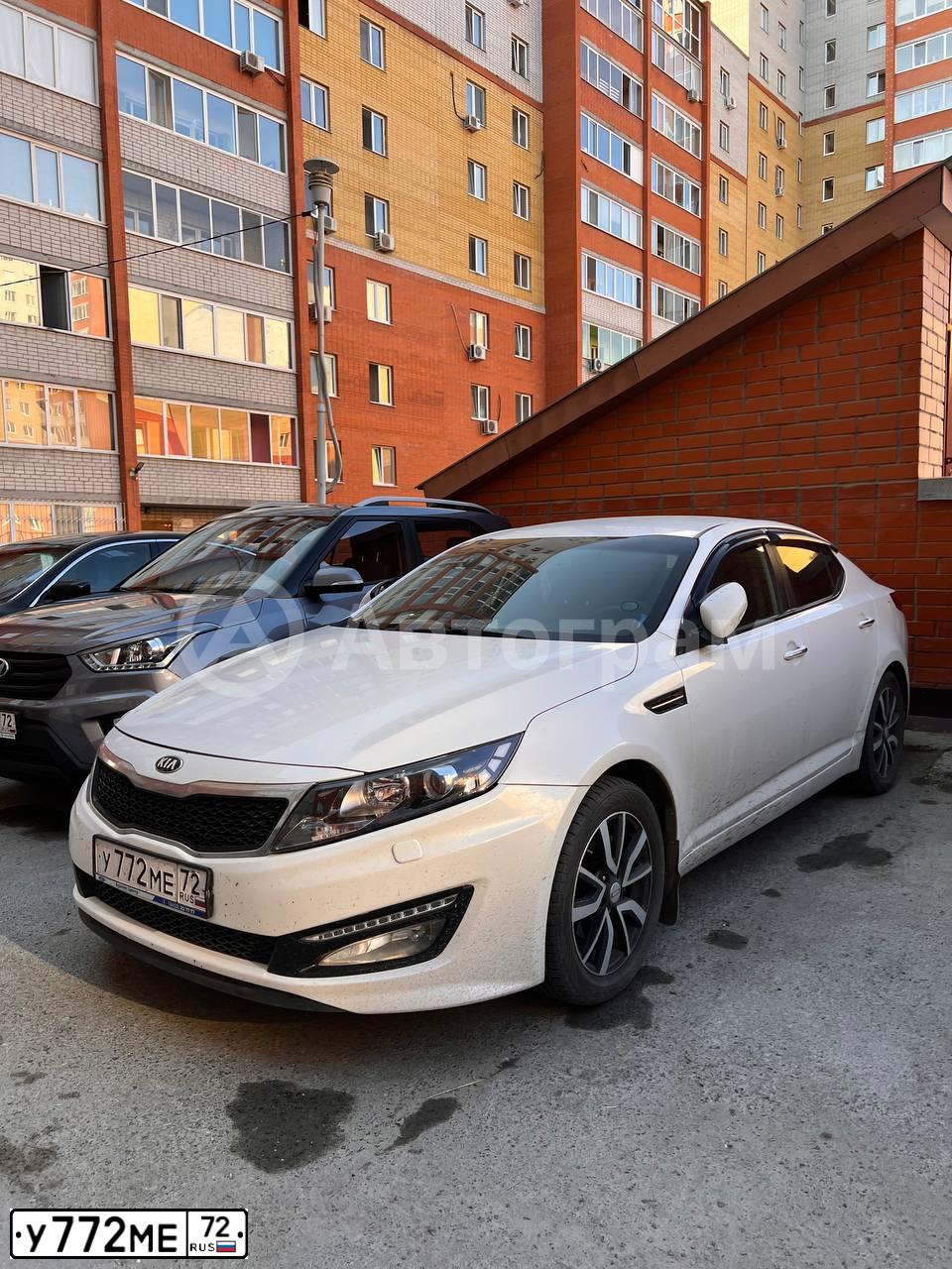 Фото автомобиля KIA MAGENTIS / OPTIMA, 2013 — госномер А759ММ172. Цвет: Белый