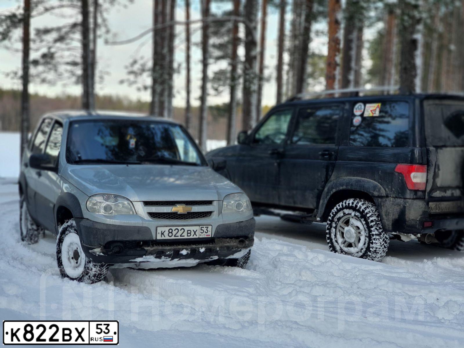 Фото автомобиля CHEVROLET NIVA, 2018 — госномер К822ВХ53. Цвет: СВЕТЛО СЕРЕБ МЕТАЛЛ