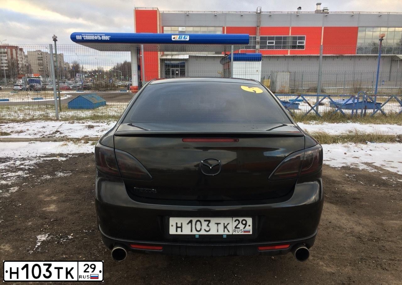 Фото автомобиля MAZDA 6, 2007 — госномер Н423УР76. Цвет: ЧЕРНЫЙ