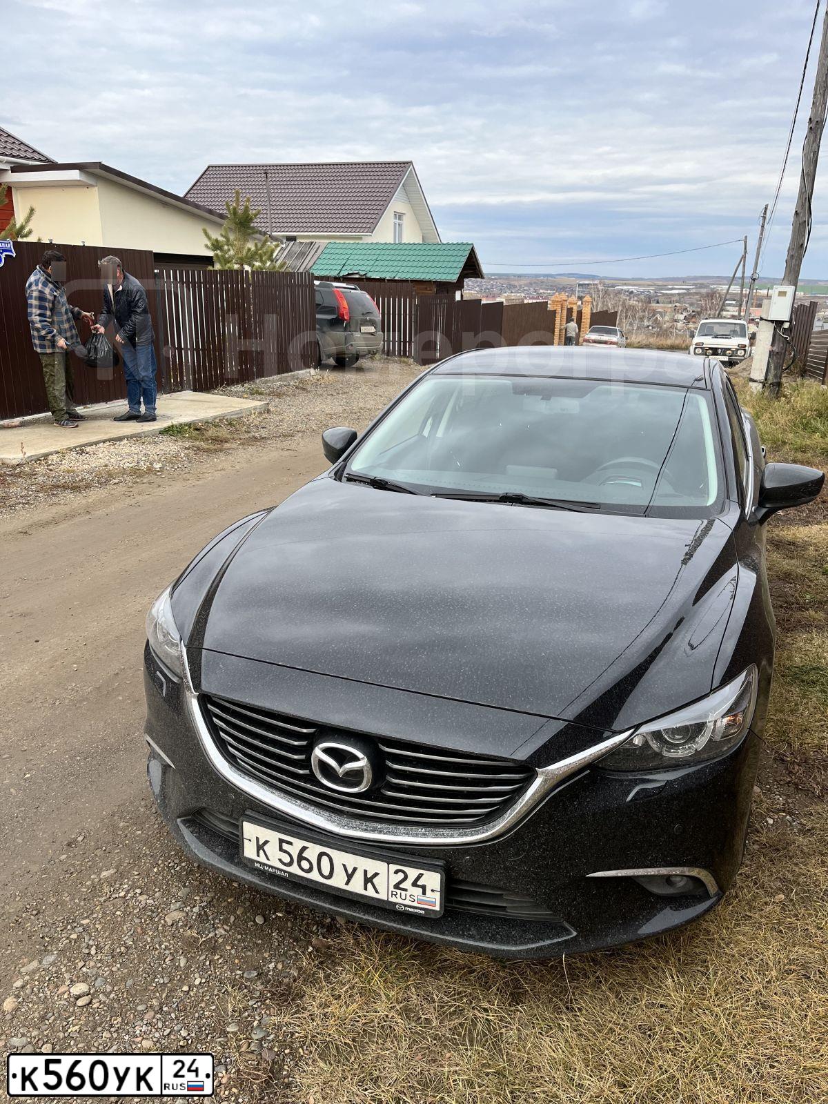 Фото автомобиля MAZDA 6, 2017 — госномер К560УК24. Цвет: ЧЕРНЫЙ