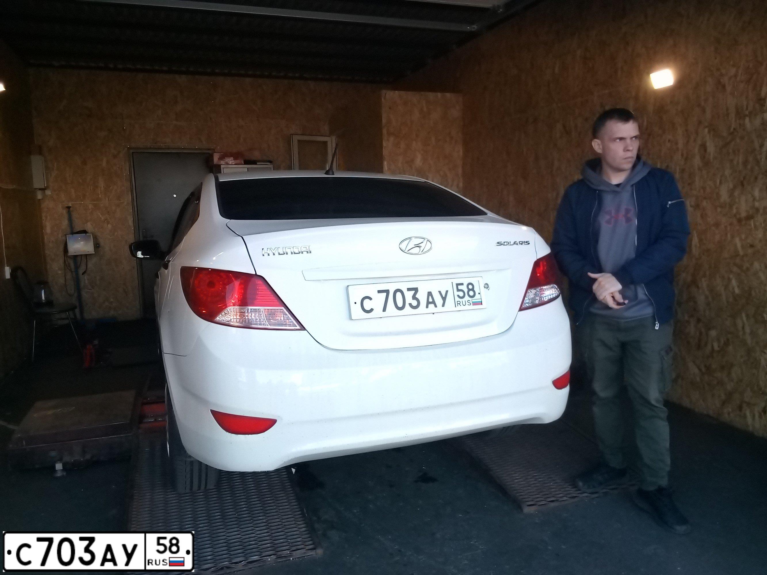 Фото автомобиля HYUNDAI SOLARIS, 2011 — госномер С703АУ58. Цвет: Белый