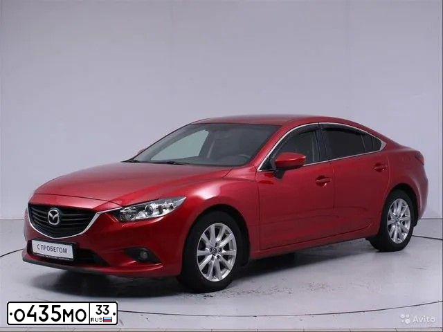Фото автомобиля MAZDA 6, 2013 — госномер О435МО33. Цвет: Красный