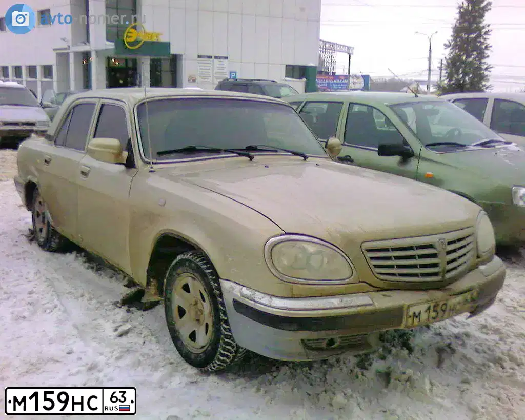 Фото автомобиля GAZ 3110 WOLGA, 2005 — госномер М159НС63. Цвет: АНТИКА