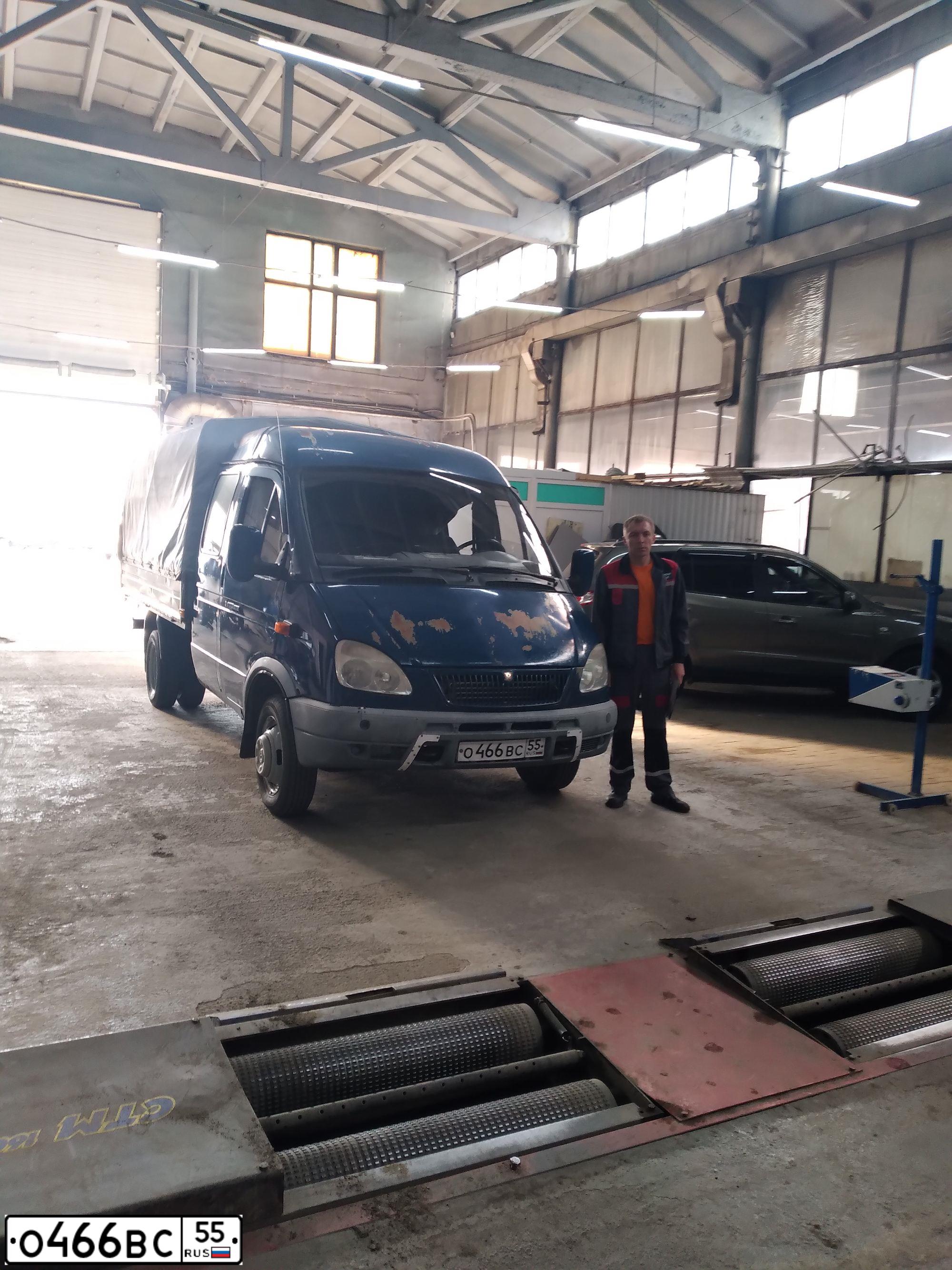 Фото автомобиля GAZ 3302 EL, 2007 — госномер О466ВС55. Цвет: СИНИЙ
