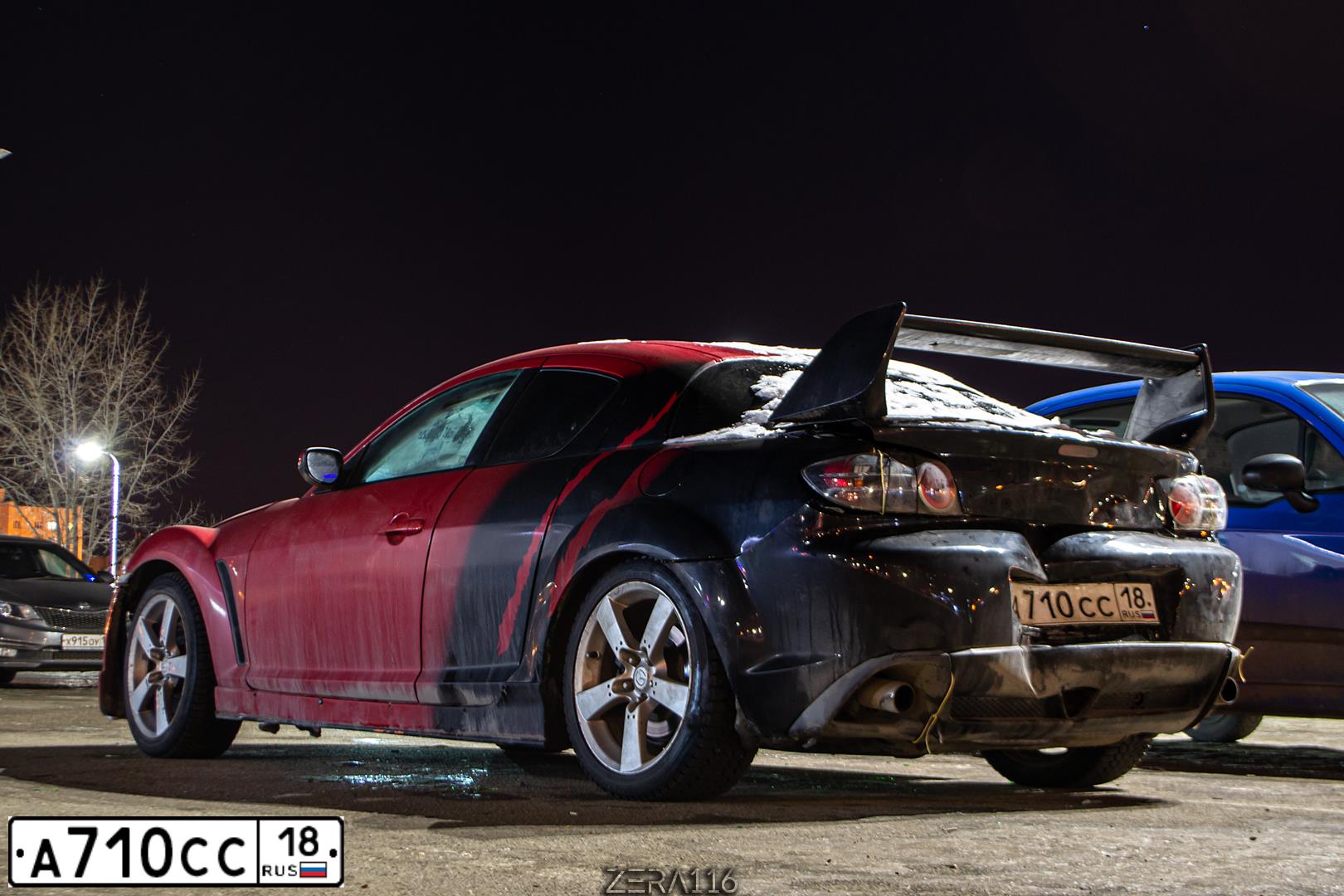 Фото автомобиля MAZDA RX-8, 2003 — госномер Т207МУ196. Цвет: КРАСНО-ЧЕРНЫЙ