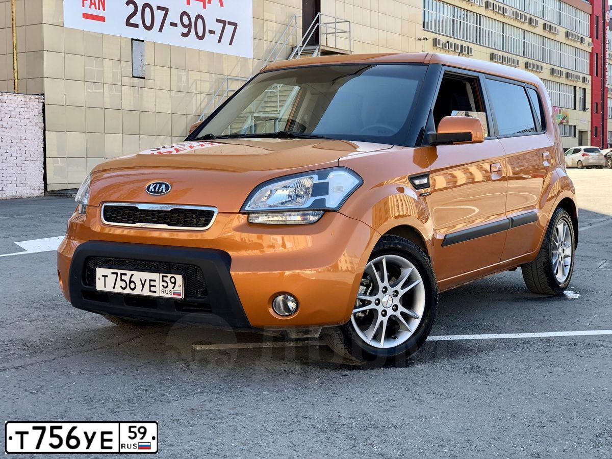 Фото автомобиля KIA SOUL, 2009 — госномер Т756УЕ59. Цвет: Оранжевый