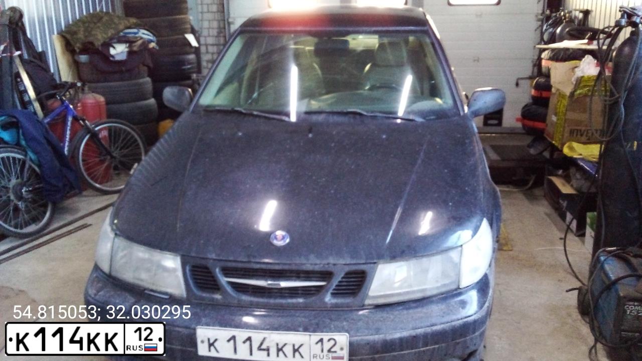 Фото автомобиля SAAB 9-5, 2000 — госномер К114КК12. Цвет: ЧЕРНЫЙ