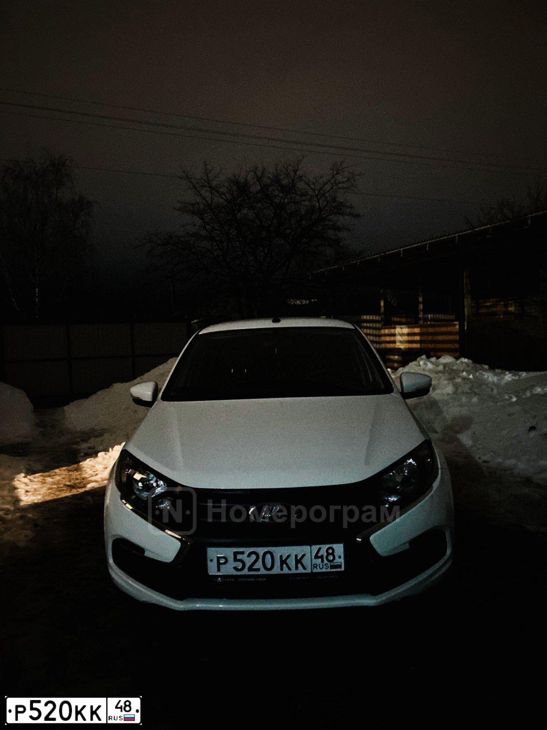Фото автомобиля VAZ LADA GRANDA  БЕЗ МОДЕЛИ 219040, 2023 — госномер Р520КК48. Цвет: Белый