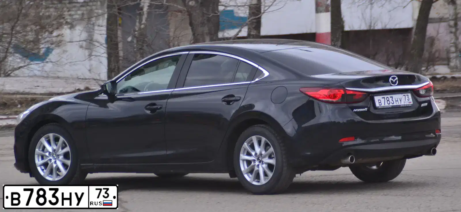 Фото автомобиля MAZDA 6, 2014 — госномер В783НУ73. Цвет: ЧЕРНЫЙ