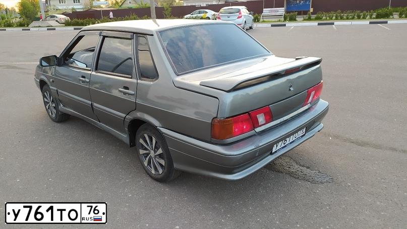 Фото автомобиля LADA 2115 SAMARA, 2004 — госномер О738УН40. Цвет: СРЕДНИЙ СЕРО-ЗЕЛЕНЫЙ МЕТ.