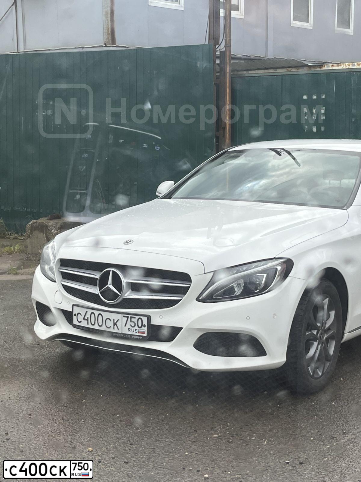 Фото автомобиля MERCEDES C-KLASSE, 2017 — госномер С400СК750. Цвет: БЕЛЫЙ