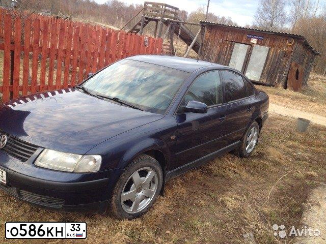 Фото автомобиля VOLKSWAGEN PASSAT, 1997 — госномер К369ЕО33. Цвет: синий