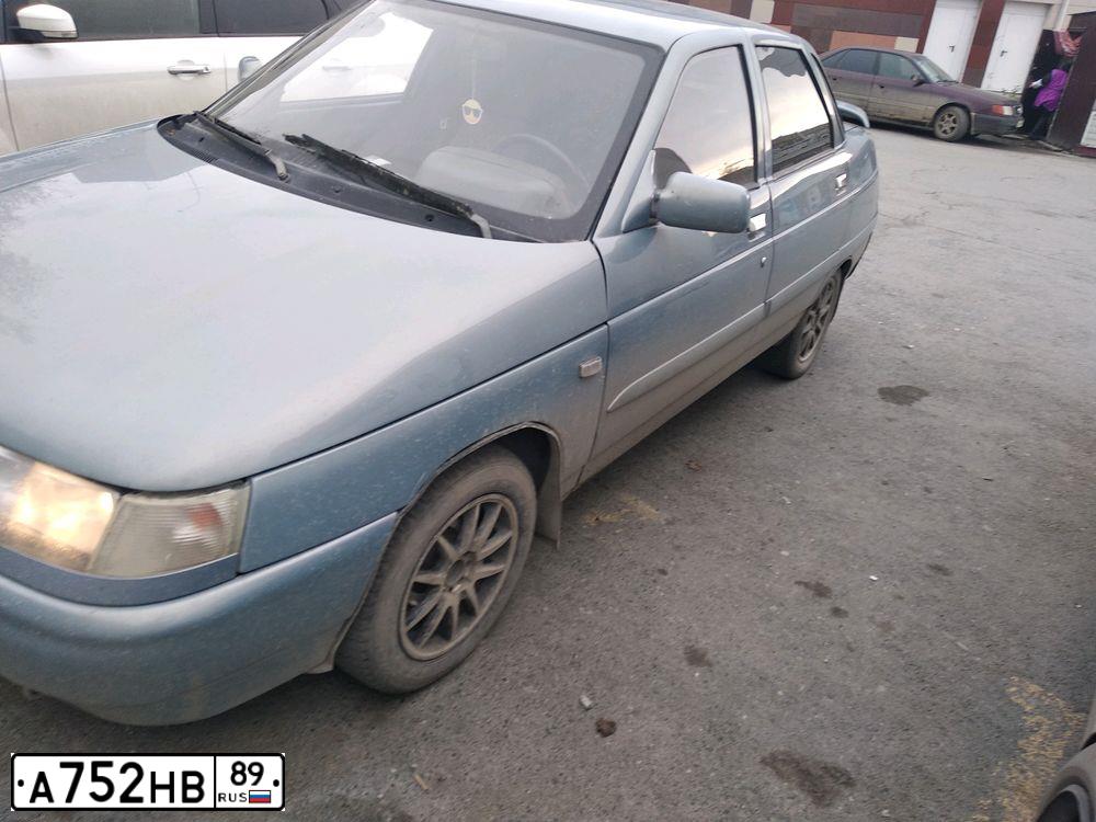 Фото автомобиля LADA 2110, 2003 — госномер А752МВ89. Цвет: СЕРЕБРИСТО-ГОЛУБОЙ