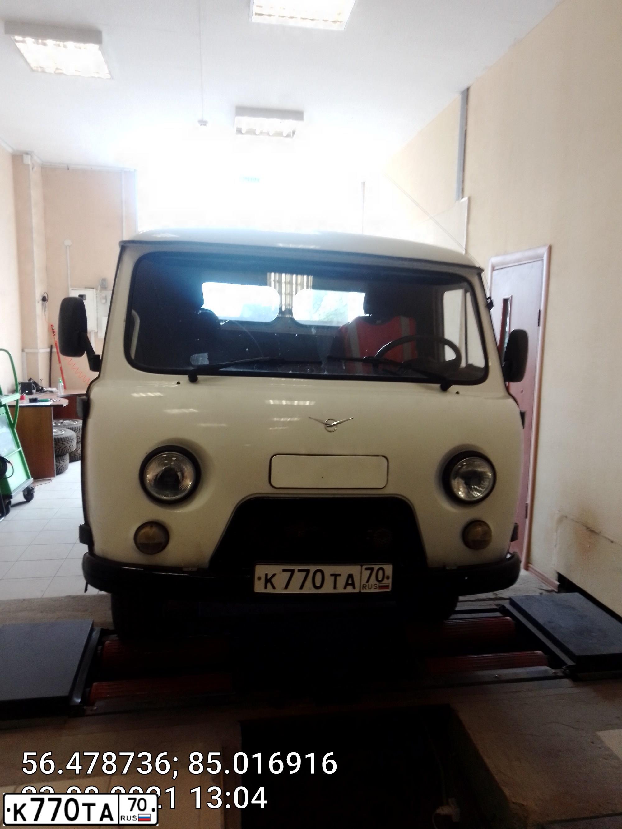 Фото автомобиля UAZ 3303, 2016 — госномер К770ТА70. Цвет: БЕЛЫЙ