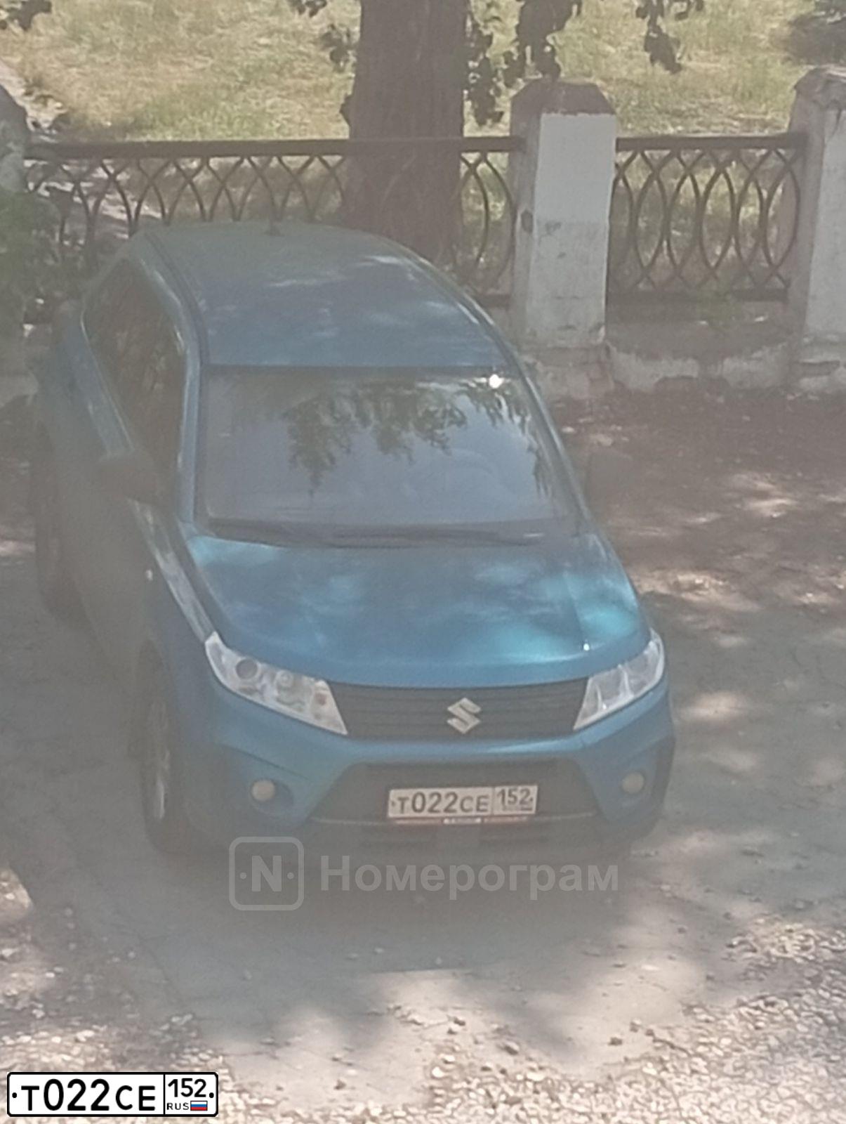 Фото автомобиля SUZUKI /GRAND/ VITARA, 2020 — госномер Т022СЕ152. Цвет: синий