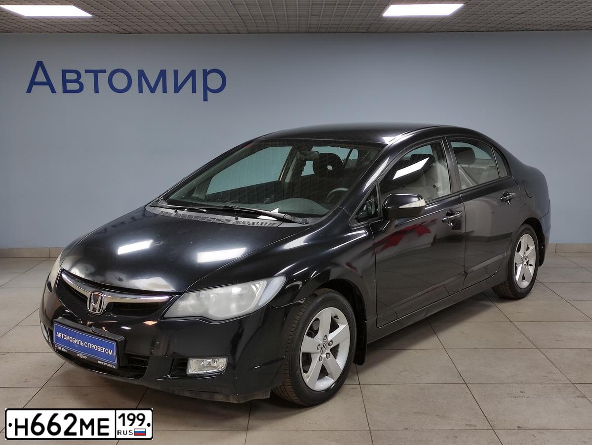 Фото автомобиля HONDA CIVIC, 2008 — госномер Н602МЕ199. Цвет: ЧЕРНЫЙ