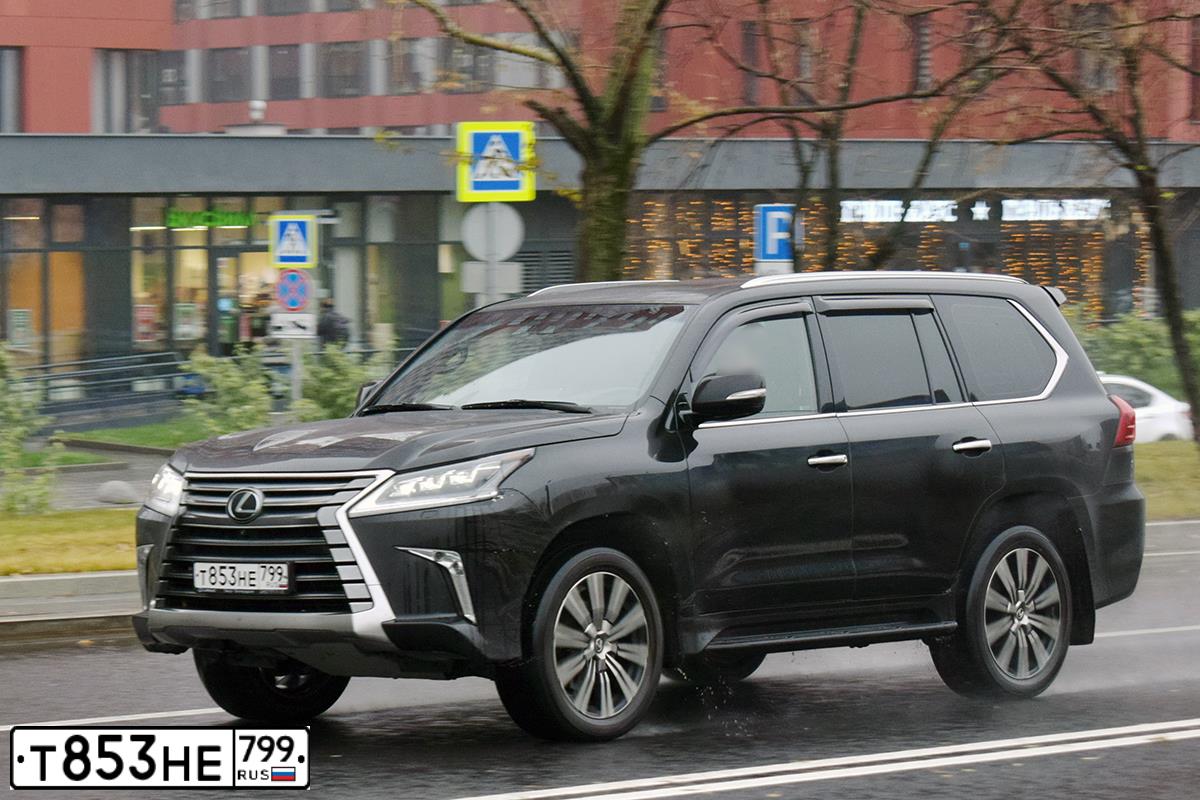 Фото автомобиля LEXUS LX, 2018 — госномер Т853НЕ799. Цвет: ЧЕРНЫЙ