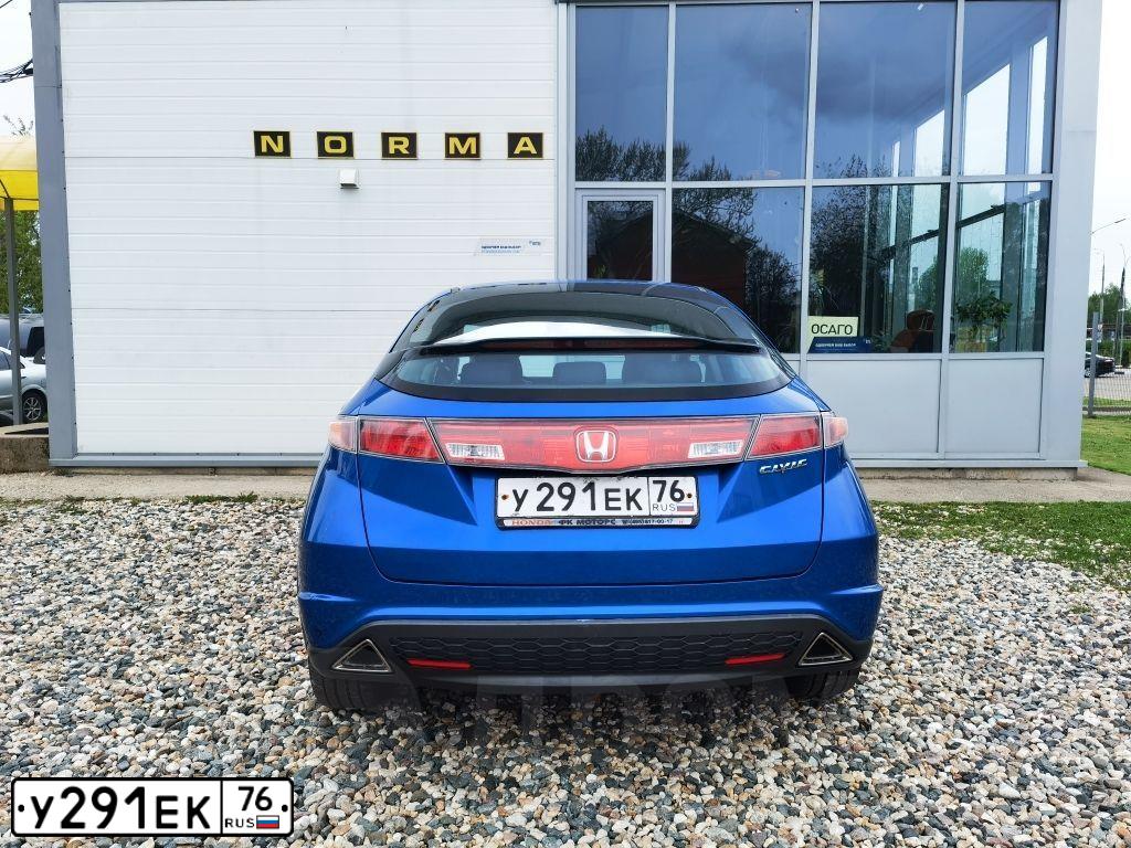 Фото автомобиля HONDA CIVIC, 2007 — госномер Р112МО73. Цвет: синий