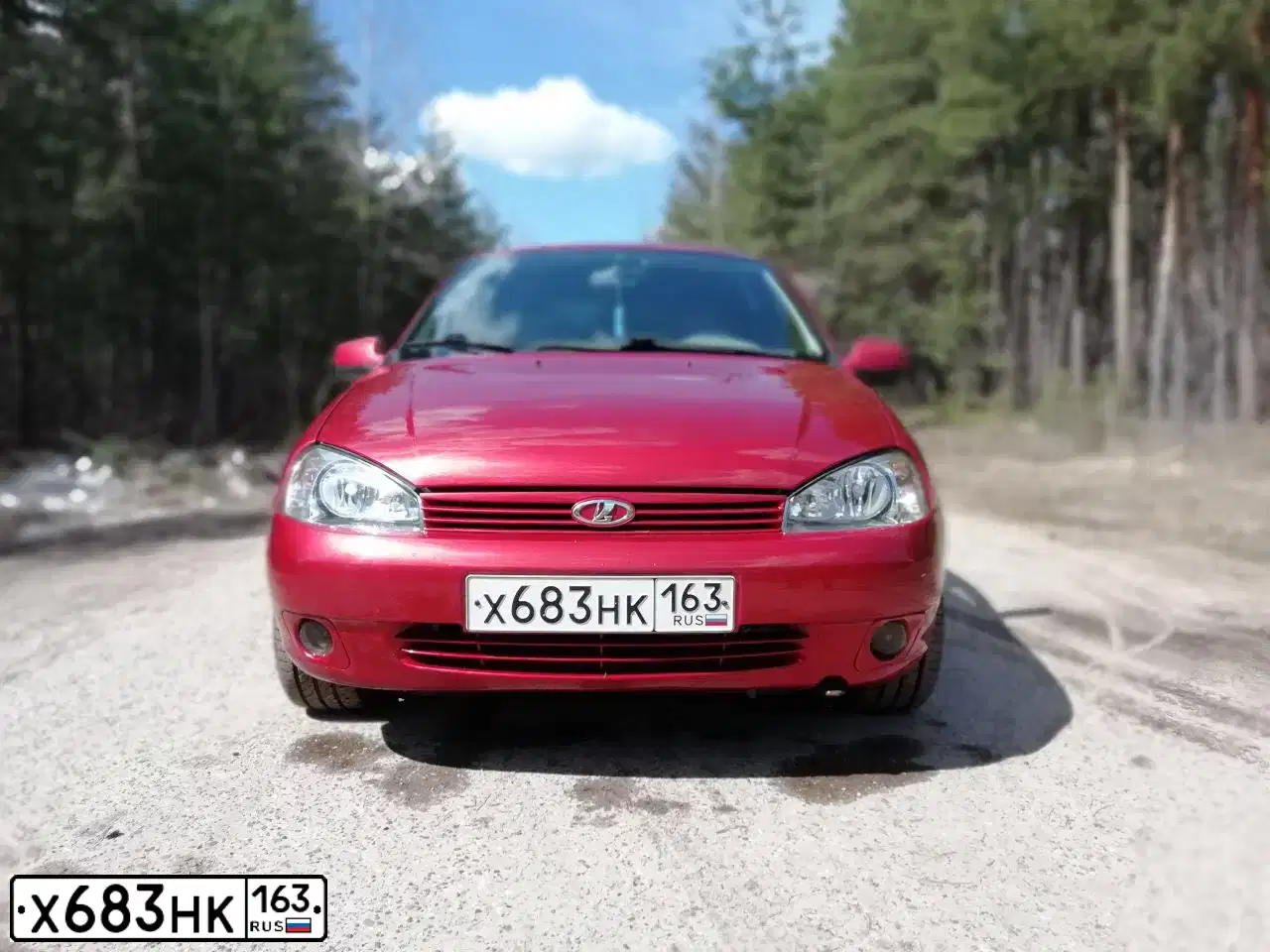 Фото автомобиля LADA 1118 KALINA, 2006 — госномер М900ТН73. Цвет: СЕРЕБРИСТО-КРАСНЫЙ