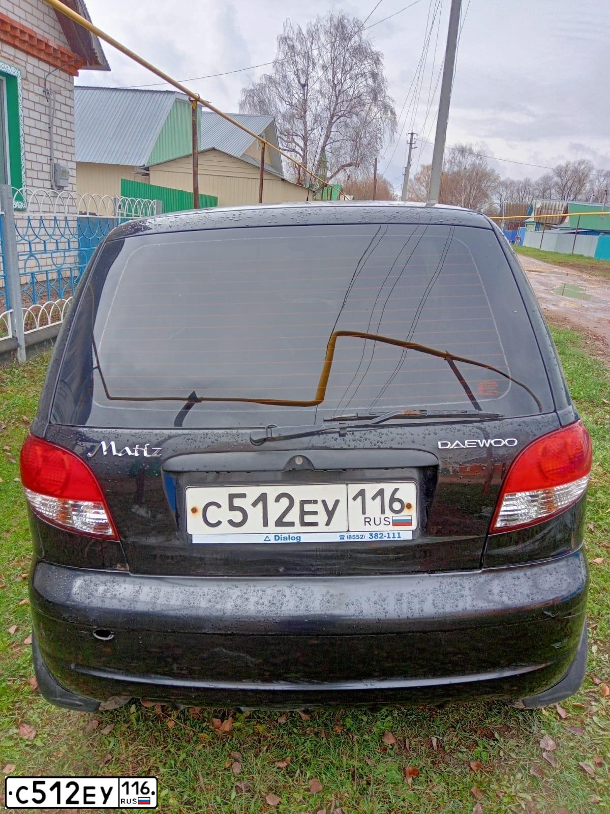 Фото автомобиля DAEWOO MATIZ, 2012 — госномер С512ЕУ116. Цвет: БЛЕДНО-ЧЕРНЫЙ